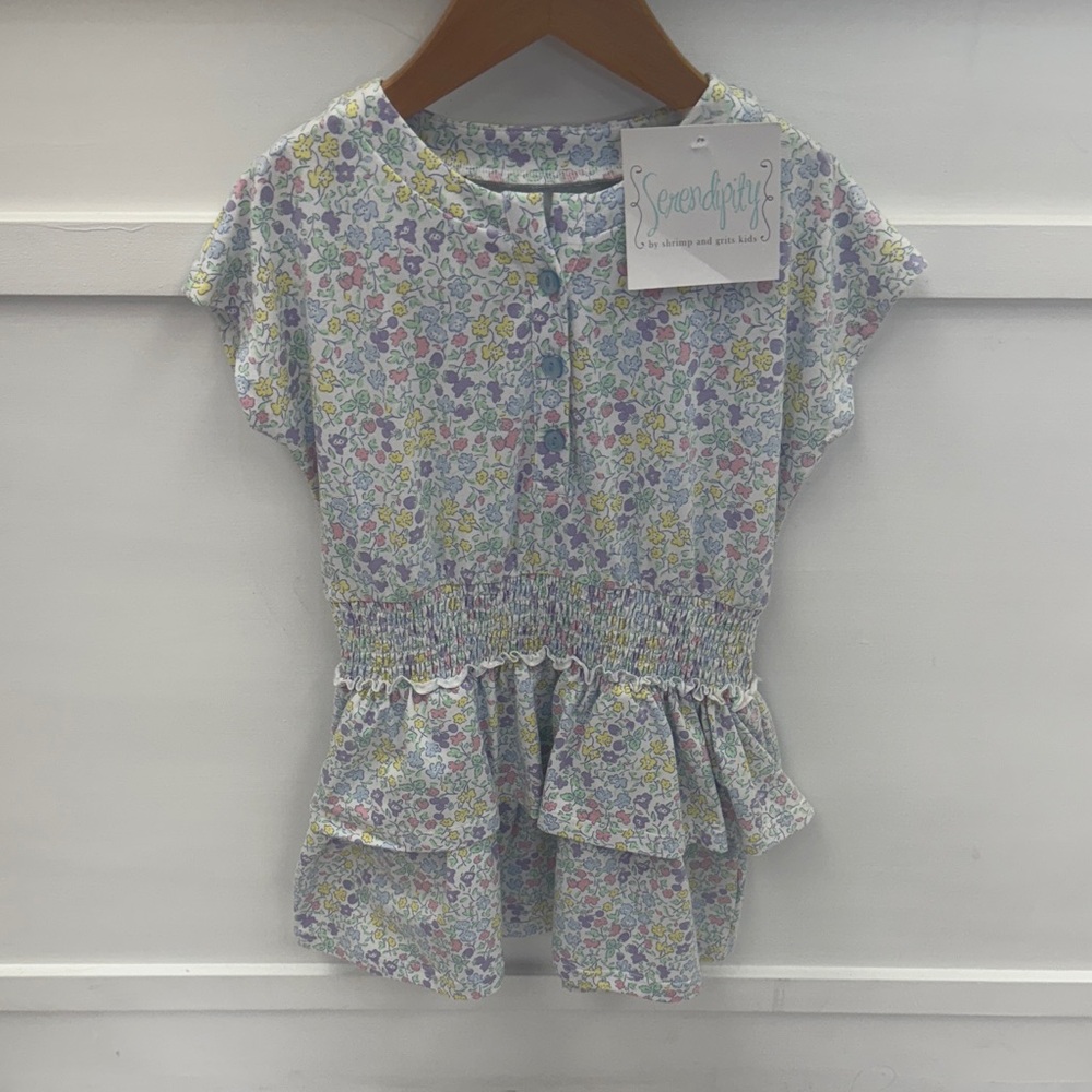 Serendipity Kids Floral Casual Dress - Multicolor